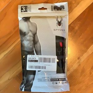 Men’s Spyder Boxer Briefs, medium, 3 pack